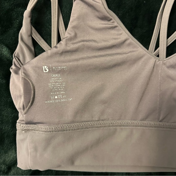BuffBunny Gray Sports Bra - Picture 3 of 6